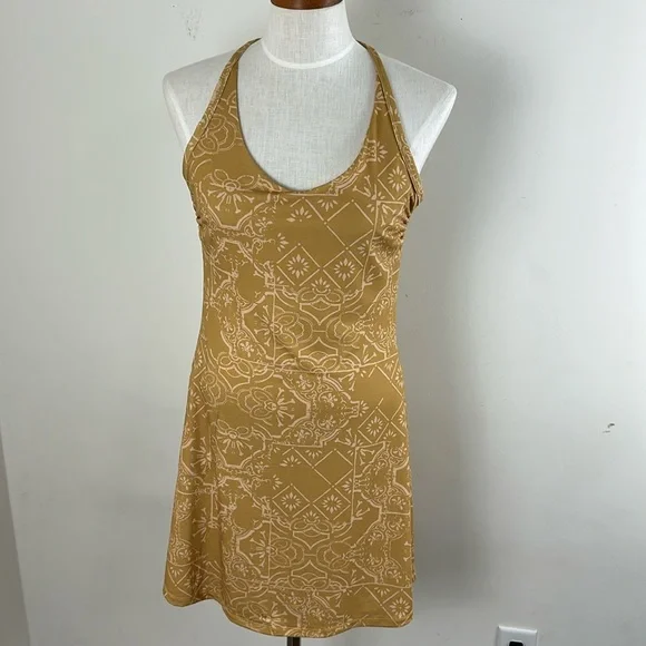 🌷PRANA Mustard Razorback Dress Size M - Picture 1 of 10